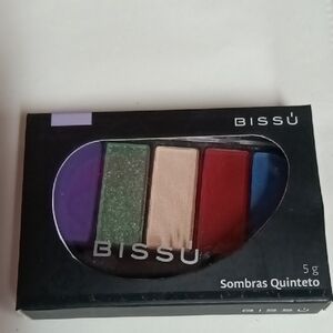 Sombras Quinteto Eyeshadow Palette - Purple, Green, Cream, Red, Blue